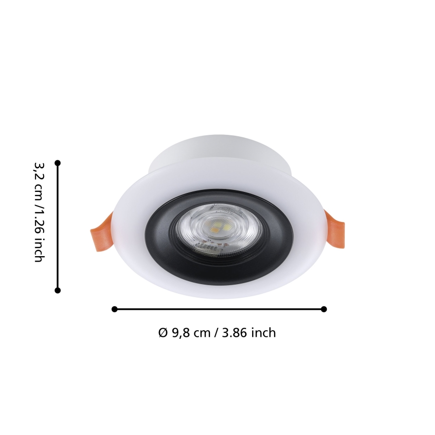 Eglo - 3 darabos LED RGBW dimmelhető fürdőszobai süllyesztett lámpa LED/3,8W/230V 2700-6500K IP44 + távirányító