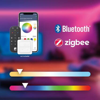 Eglo - LED RGBW Dimmelhető csillár zsinóron 3xLED/3,7W/230V 2700-6500K fekete