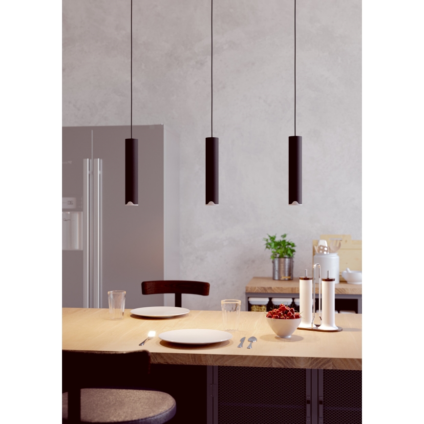 Eglo - LED RGBW Dimmelhető csillár zsinóron 3xLED/3,7W/230V 2700-6500K fekete