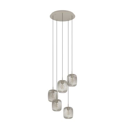 Eglo - Kábellel függesztett csillár 5xE27/40W/230V bézs
