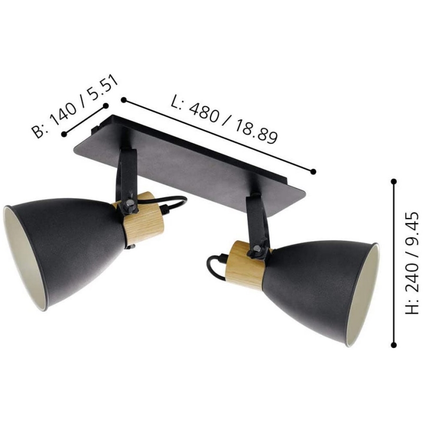 Eglo - Spotlámpa 2xE27/40W/230V