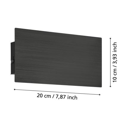 Eglo - LED Fali lámpa LED/6W/230V 3000K fekete