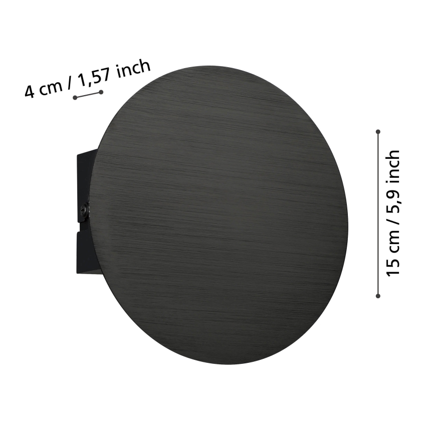 Eglo - LED fali lámpa LED/4W/230V 3000K fekete