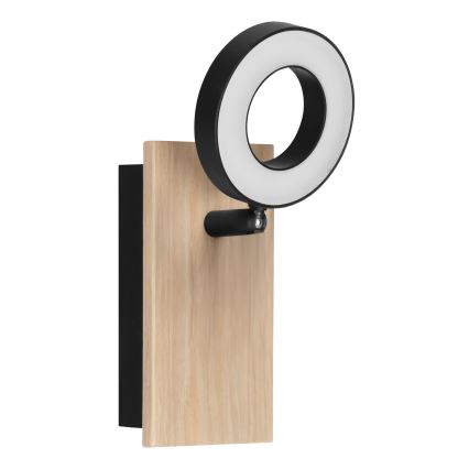 Eglo - LED fali spotlámpa LED/4,2W/230V fekete/barna