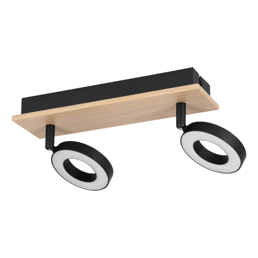 Eglo - LED spotlámpa 2xLED/4,2W/230V fekete/barna