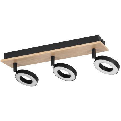 Eglo - LED spotlámpa 3xLED/4,2W/230V fekete/barna