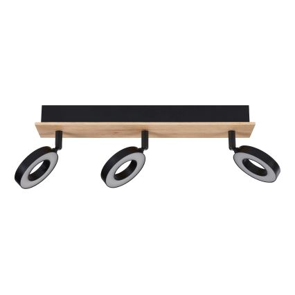 Eglo - LED spotlámpa 3xLED/4,2W/230V fekete/barna