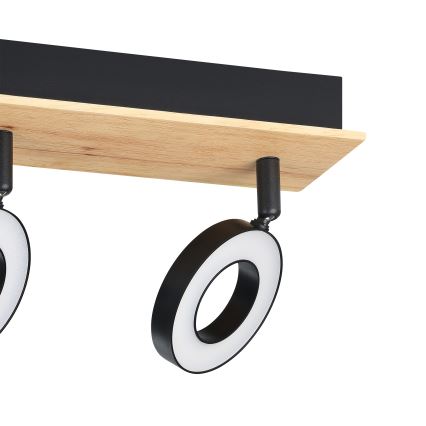 Eglo - LED spotlámpa 3xLED/4,2W/230V fekete/barna