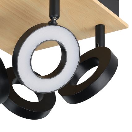 Eglo - LED spotlámpa 4xLED/4,2W/230V fekete/barna