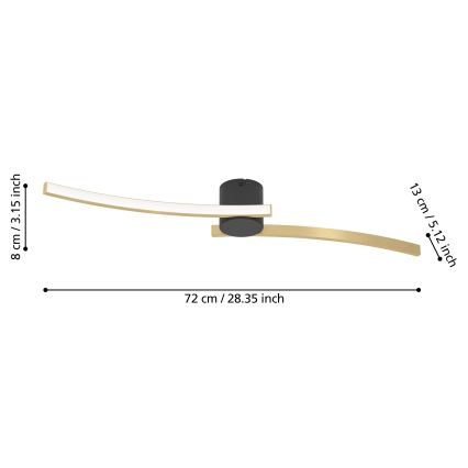 Eglo - LED Mennyezeti lámpa LED/12W/230V 4000K arany