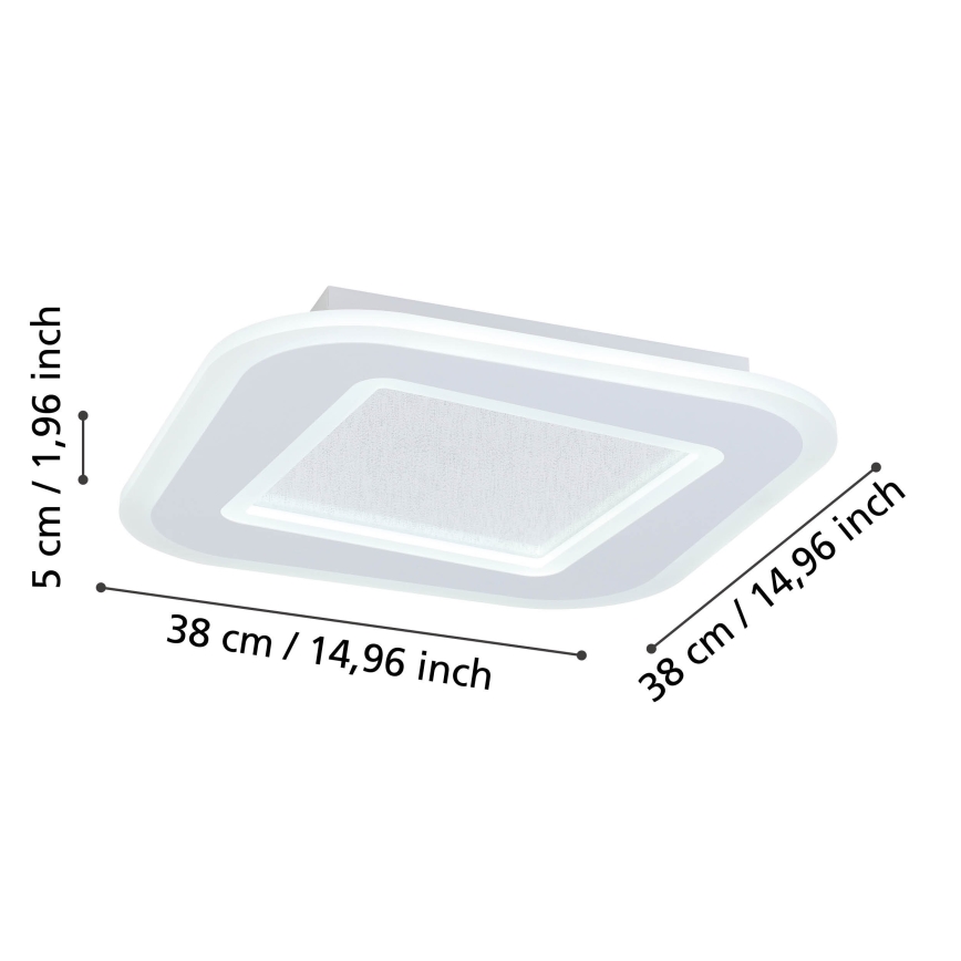 Eglo - LED Dimmelhető mennyezeti lámpa LED/20W/230V 2700-6500K fehér + távirányítás