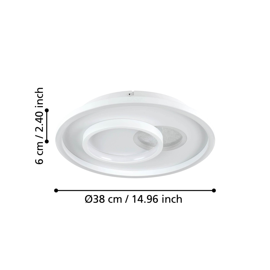 Eglo - LED Mennyezeti lámpa 1xLED/14W/230V + 1xLED/8,5W átm. 38 cm fehér