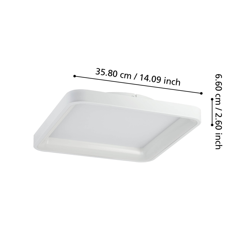 Eglo - LED Dimmelhető mennyezeti lámpa LORETELLO LED/12W/230V fehér + távirányítás