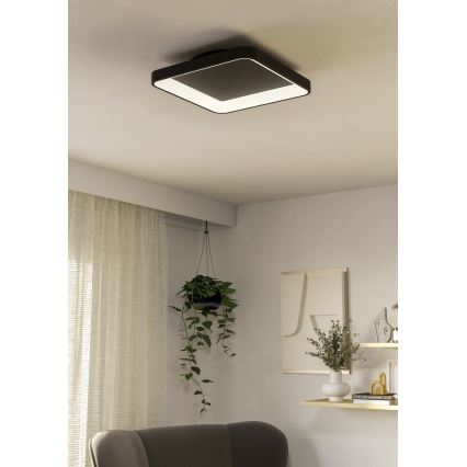 Eglo - LED Dimmelhető mennyezeti lámpa LED/12W/230V 2700-6500K fekete + távirányítás