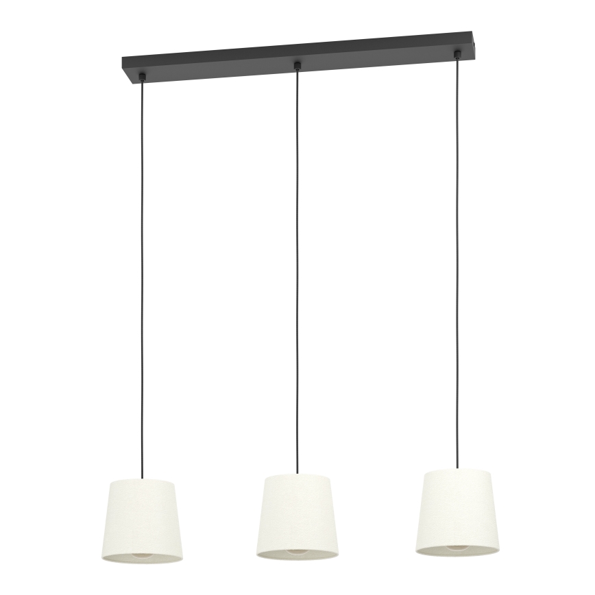 Eglo - Csillár zsinóron 3xE27/60W/230V fehér