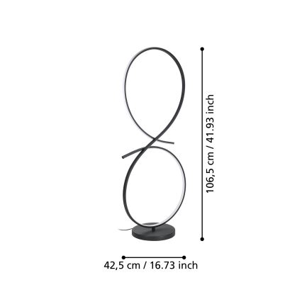Eglo - LED Állólámpa LED/20W/230V 3000K fekete