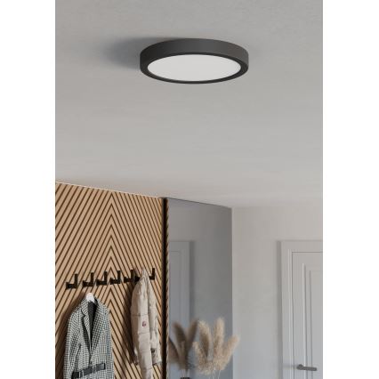 Eglo - LED mennyezeti lámpa FUEVA LED/11,5W/230V 2700/4000/6500K átm. 21,1 cm fekete