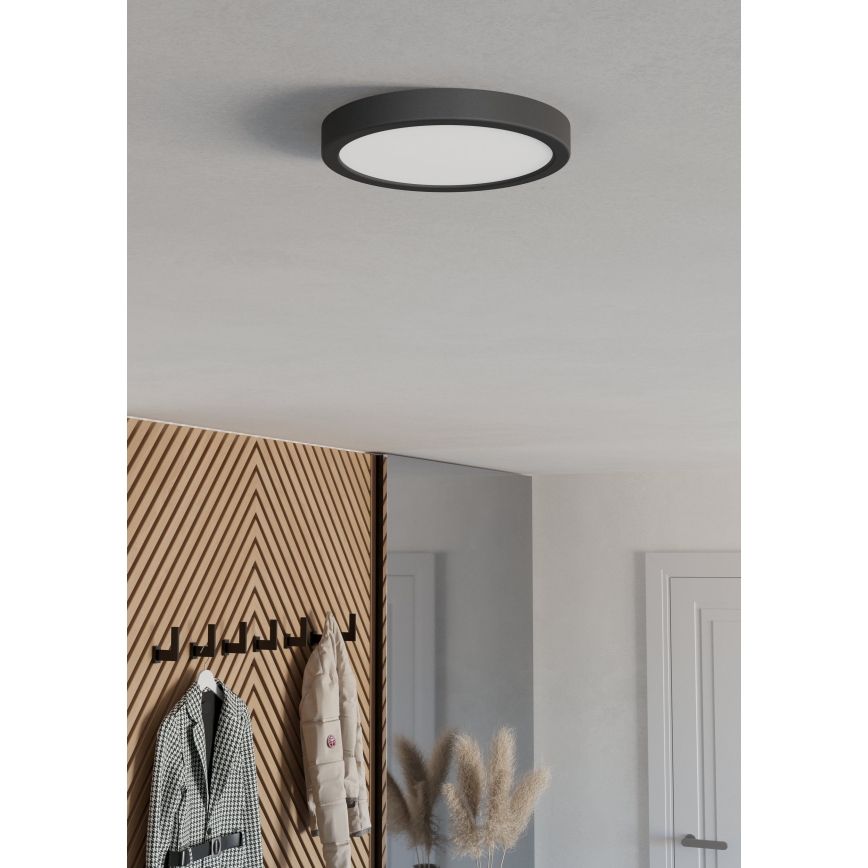 Eglo - LED mennyezeti lámpa FUEVA LED/11,5W/230V 2700/4000/6500K átm. 21,1 cm fekete