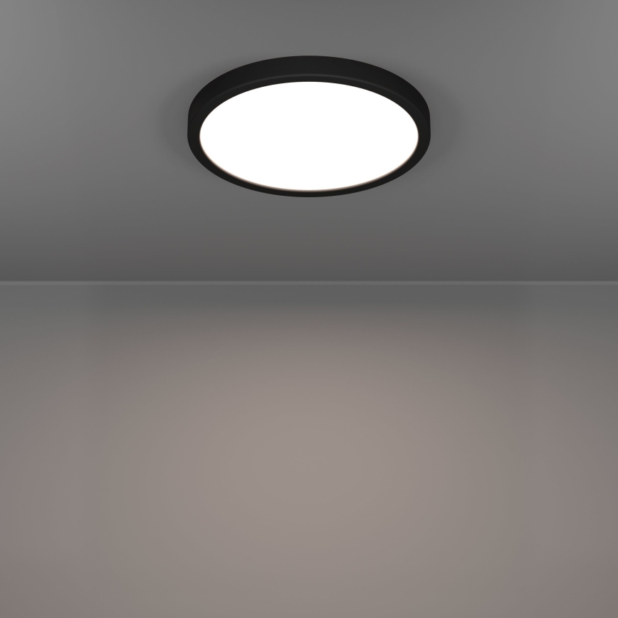 Eglo - LED mennyezeti lámpatest, 14,2 W, 230 V, 2700/4000/6500 K, átm. 27,8 cm, fekete