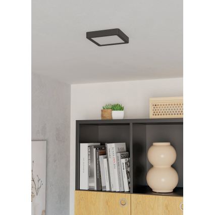 Eglo - LED mennyezeti lámpa LED/7W/230V 2700/4000/6500K 15x15cm fekete