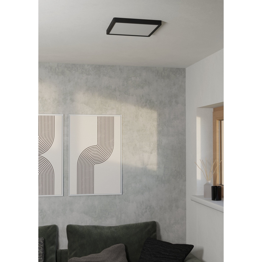 Eglo - LED Mennyezeti lámpa LED/13W/230V 2700/4000/6500K 29x29cm fekete