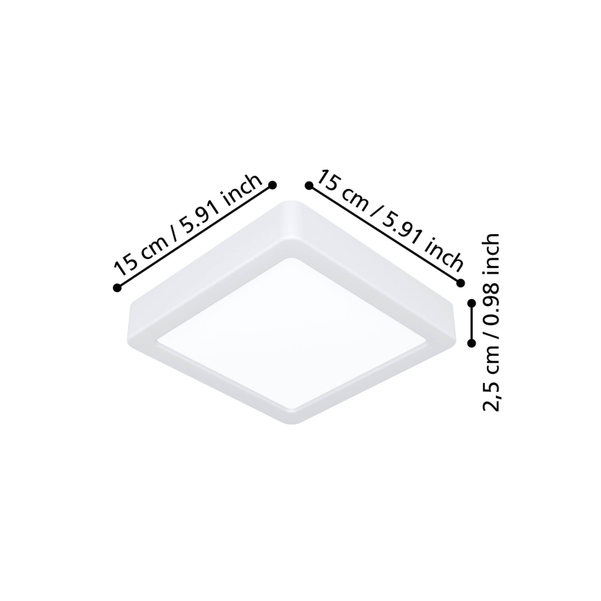 Eglo - LED mennyezeti lámpatest LED/7W/230V 2700/4000/6500K 15x15 cm fehér