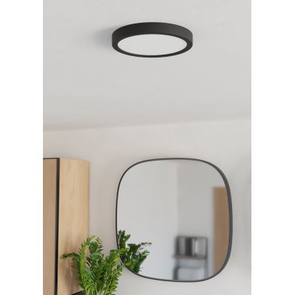Eglo - LED fürdőszobai mennyezeti lámpatest LED/11,5W/230V 2700/4000/6500K átm. 21,1 cm IP44 fekete