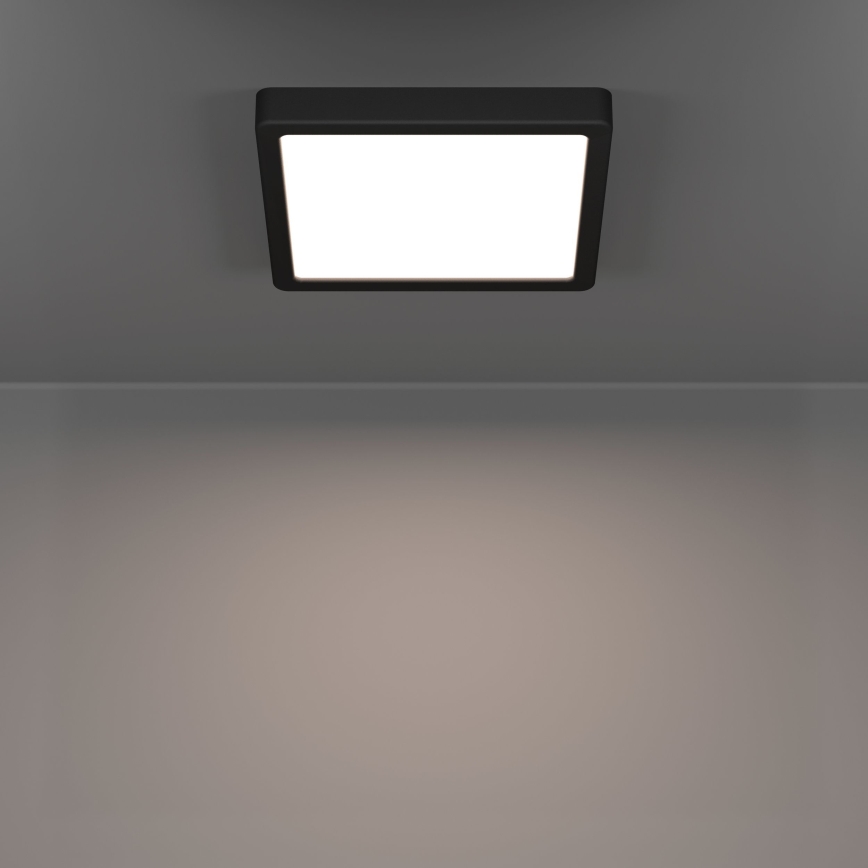 Eglo - LED fürdőszobai mennyezeti lámpa LED/10,5W/230V 2700/4000/6500K 22x22 cm IP44 fekete