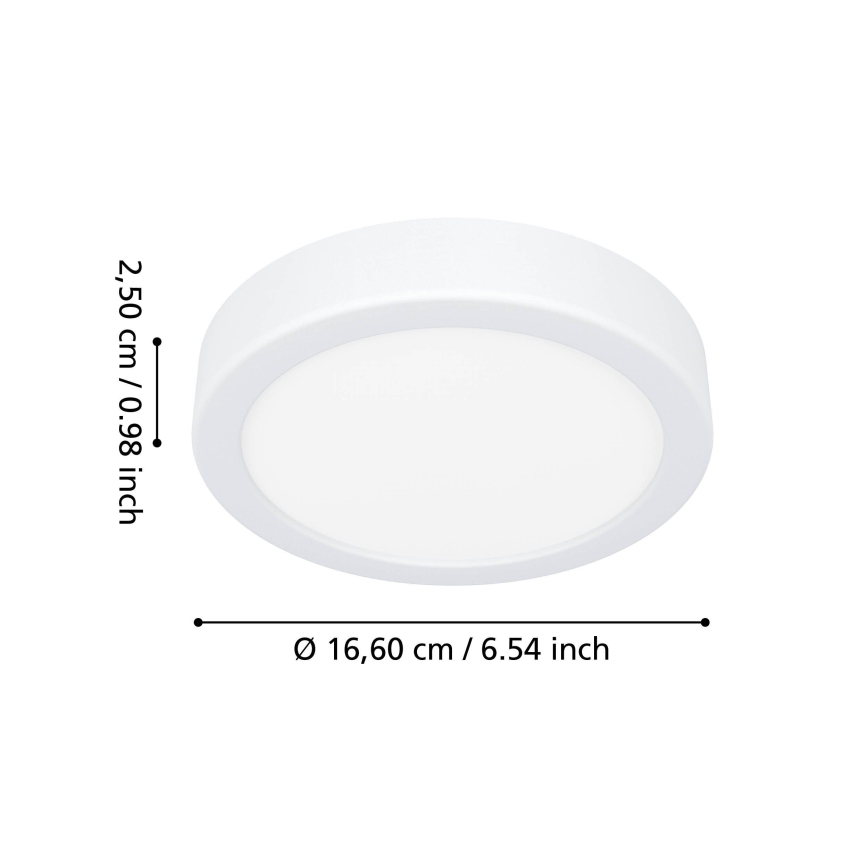 Eglo - LED fürdőszobai mennyezeti lámpatest LED/7,5W/230V 2700/4000/6500K átm. 16,6 cm IP44 fehér