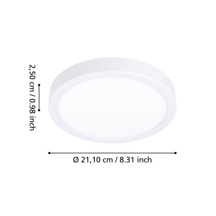 Eglo - LED fürdőszobai mennyezeti lámpa LED/11,5W/230V 2700/4000/6500K átm. 21,1 cm IP44 fehér