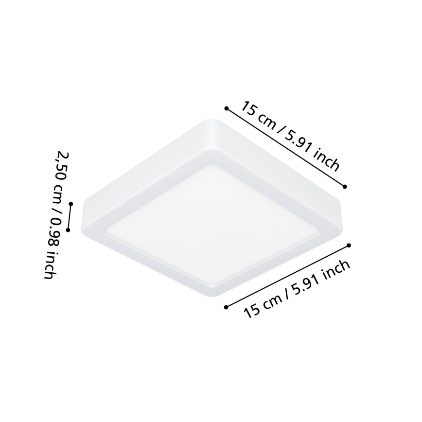Eglo - LED fürdőszobai mennyezeti lámpatest LED/7W/230V 2700/4000/6500K 15x15 cm IP44 fehér