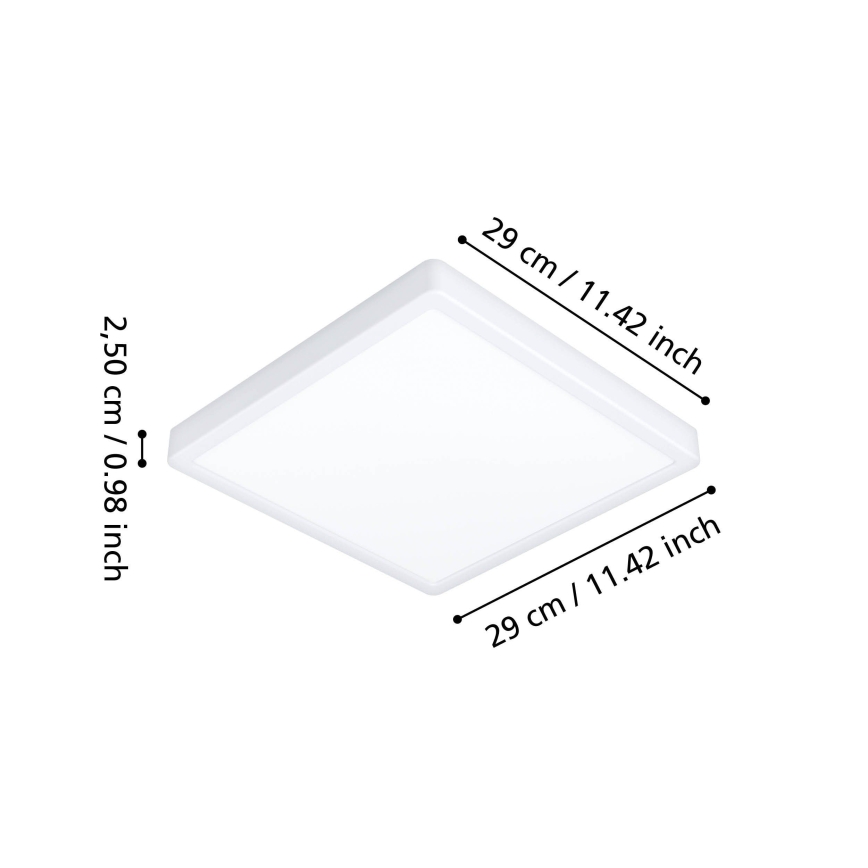 Eglo - LED fürdőszobai mennyezeti lámpatest LED/13W/230V 29x29 cm IP44 fehér