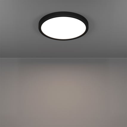 Eglo - LED RGBW fényerőszabályozható fürdőszobai mennyezeti lámpatest LED/14,3W/230V 2700-6500K átm. 27,8cm IP44 fekete