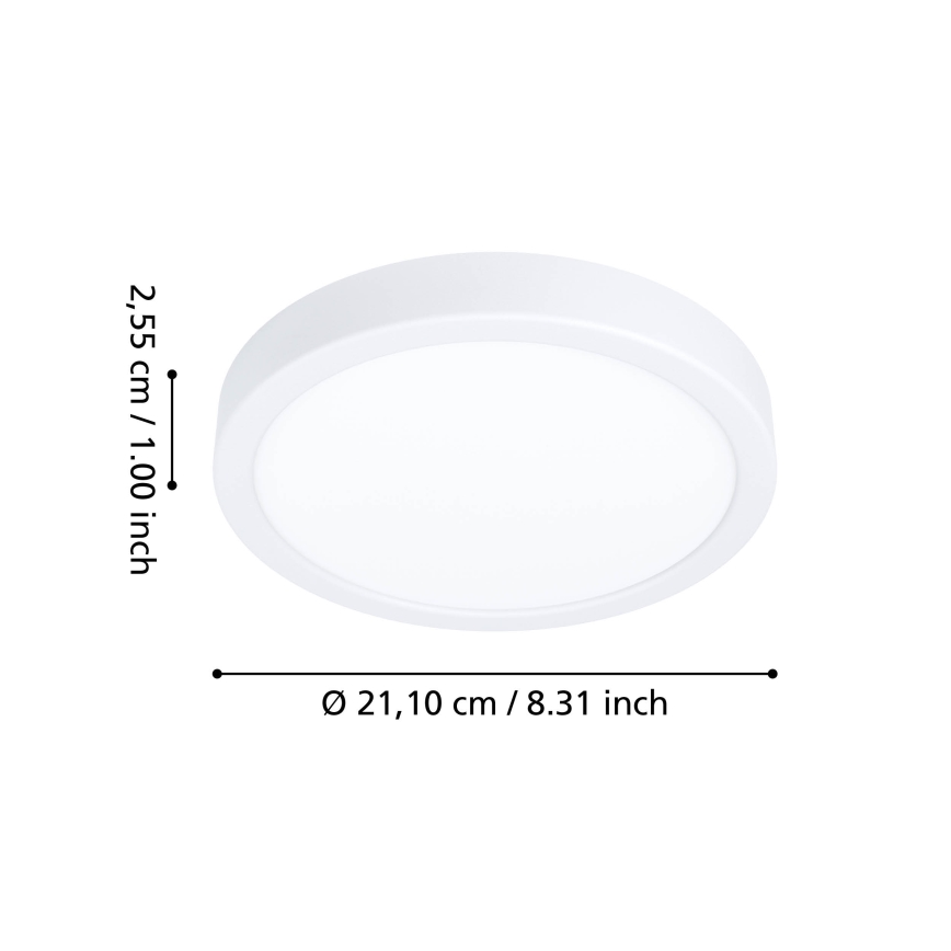 Eglo - RGBW LED dimmelhető fürdőszobai mennyezeti lámpatest LED/11,2W/230V 2700-6500K átм. 21,1 cm IP44 fehér