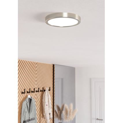 Eglo - LED RGBW Dimmelhető fürdőszobai mennyezeti lámpatest LED/11,2W/230V 2700-6500K átm. 21,1 cm IP44 matt króm