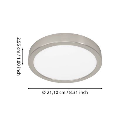 Eglo - LED RGBW Dimmelhető fürdőszobai mennyezeti lámpatest LED/11,2W/230V 2700-6500K átm. 21,1 cm IP44 matt króm