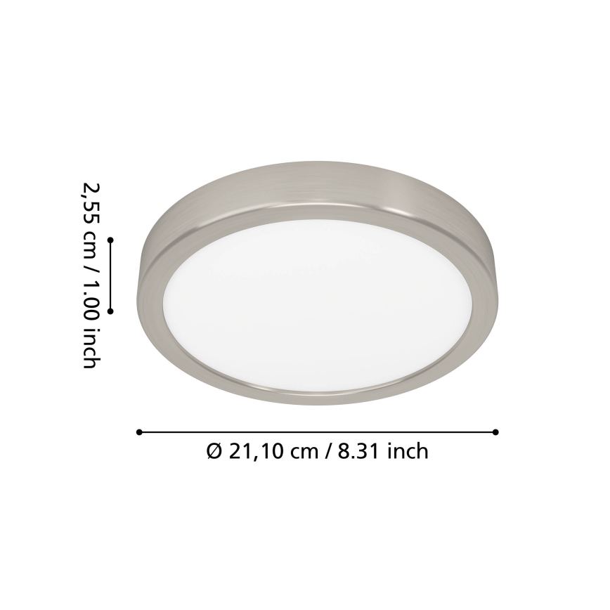 Eglo - LED RGBW Dimmelhető fürdőszobai mennyezeti lámpatest LED/11,2W/230V 2700-6500K átm. 21,1 cm IP44 matt króm