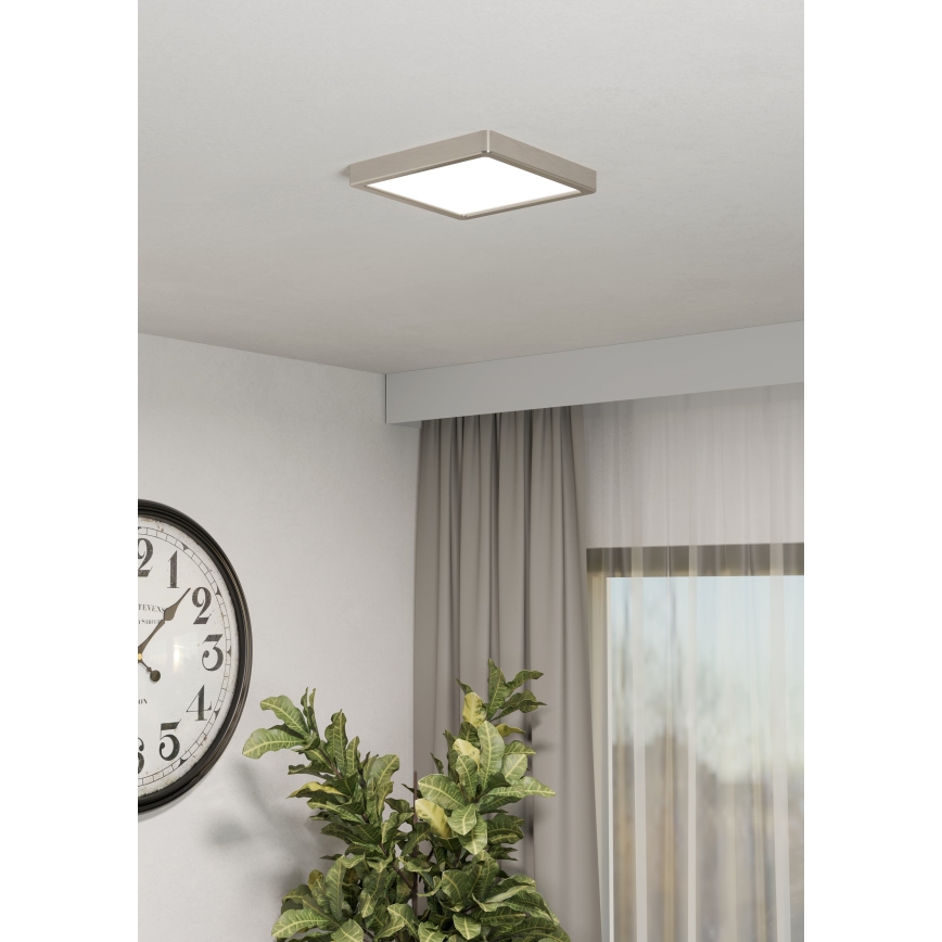 Eglo - LED RGBW Dimmelhető fürdőszobai mennyezeti lámpa LED/10,5W/230V 2700-6500K 22x22 cm IP44 matt króm