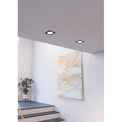 Eglo - Elegáns beépíthető LED mennyezeti lámpa LED/18,5W/230V 2700/4000/6500K 21,6x21,6 cm fekete