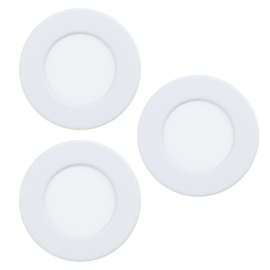 Eglo - 3 darabos szett LED beépíthető mennyezeti lámpa LED/3,7W/230V 2700/4000/6500K Ø 8,8 cm fehér