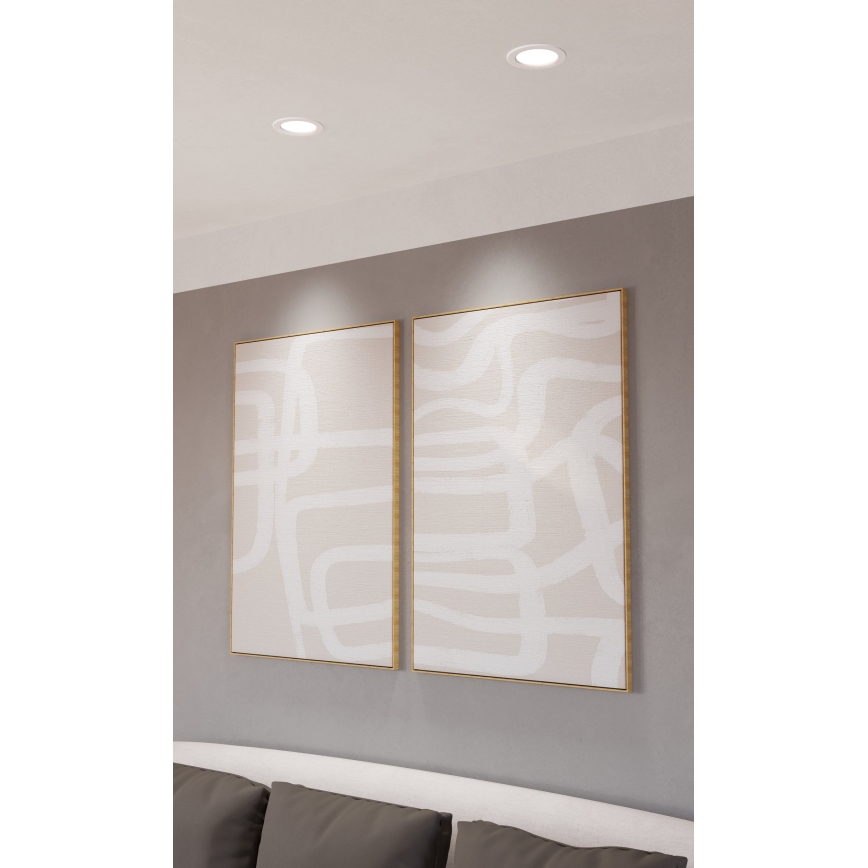 Eglo - LED beépíthető mennyezeti lámpa LED/6,3W/230V 2700/4000/6500K átm. 11,9 cm fehér