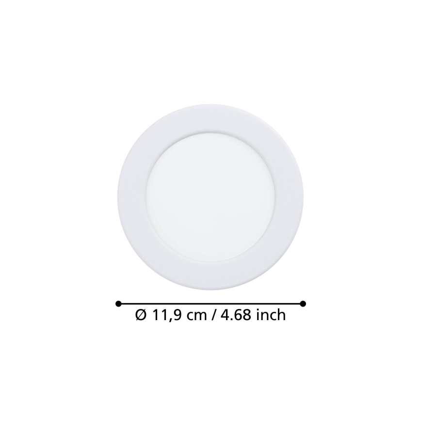 Eglo - LED beépíthető mennyezeti lámpa LED/6,3W/230V 2700/4000/6500K átm. 11,9 cm fehér