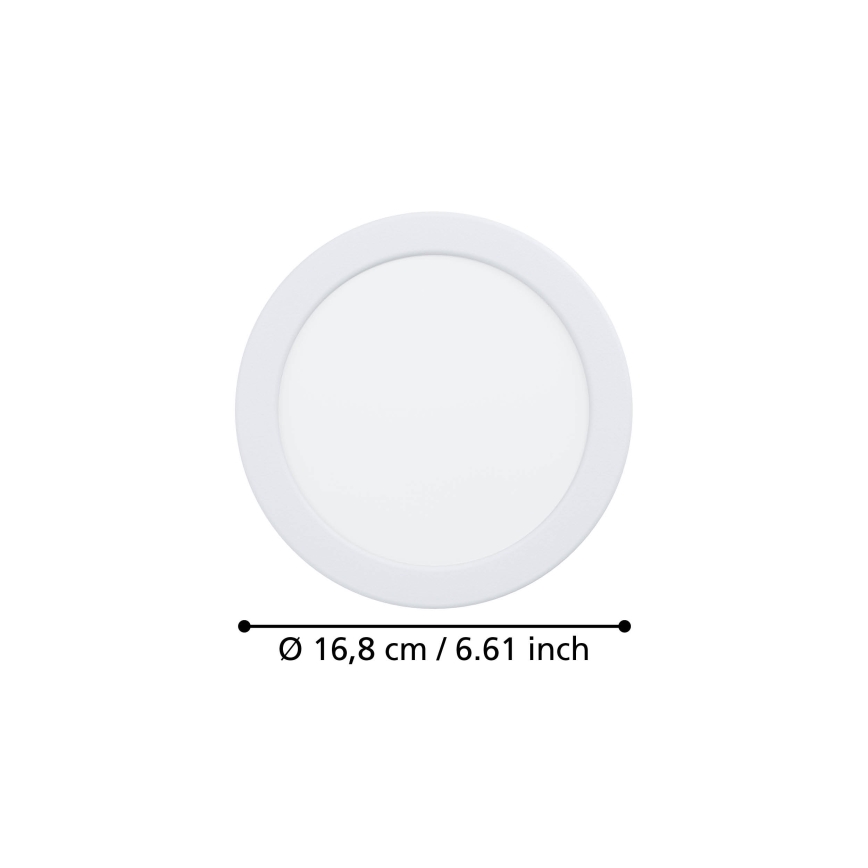 Eglo - LED beépíthető lámpatest LED/10,5W/230V 2700/4000/6500K átm. 16,8 cm fehér