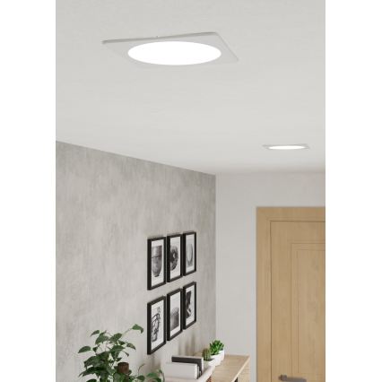 Eglo - LED beépíthető mennyezeti lámpatest LED/10,5W/230V 2700/4000/6500K 16,6x16,6 cm fehér