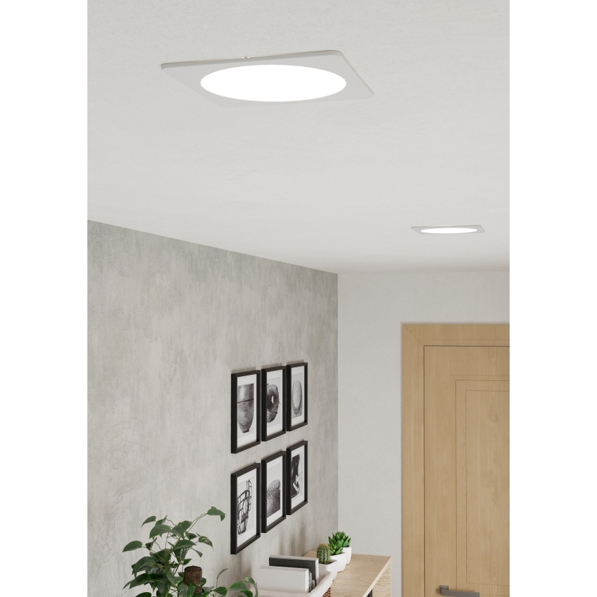 Eglo - LED beépíthető mennyezeti lámpatest LED/10,5W/230V 2700/4000/6500K 16,6x16,6 cm fehér