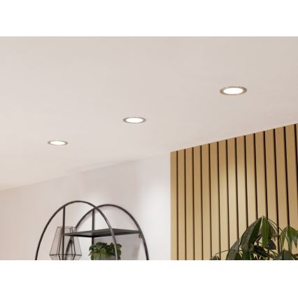Eglo - LED álmennyezeti beépíthető lámpatest LED/6,3W/230V 2700/4000/6500K átm. 11,9 cm matt króm