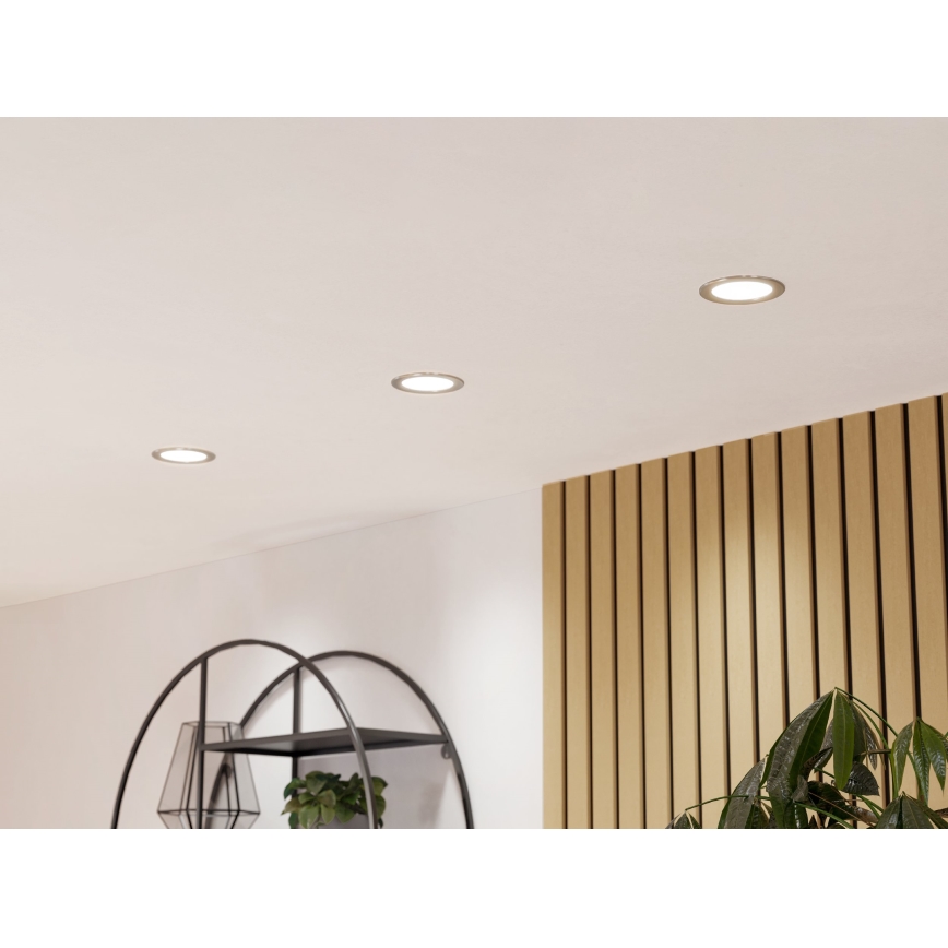 Eglo - LED álmennyezeti beépíthető lámpatest LED/6,3W/230V 2700/4000/6500K átm. 11,9 cm matt króm