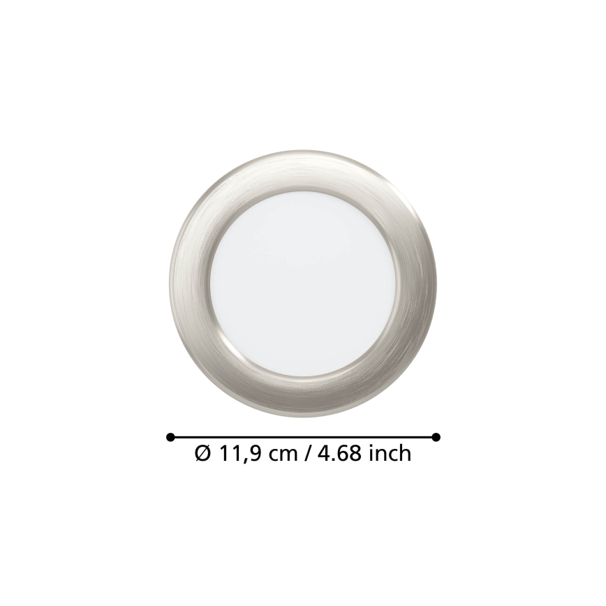 Eglo - LED álmennyezeti beépíthető lámpatest LED/6,3W/230V 2700/4000/6500K átm. 11,9 cm matt króm