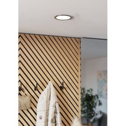 Eglo - LED beépíthető mennyezeti lámpatest LED/10,5W/230V 2700/4000/6500K átm. 16,8 cm matt króm