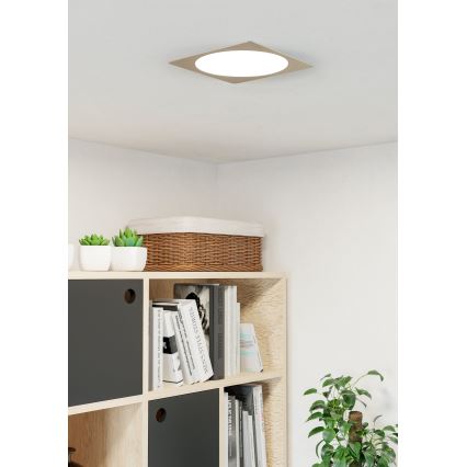 Eglo - LED beépíthető mennyezeti lámpa LED/18,5W/230V 2700/4000/6500K 21,6x21,6 cm matt króm